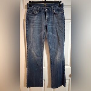 7 For All Mankind Jeans Womens 28 Bootcut Medium Wash USA Made Designer Denim